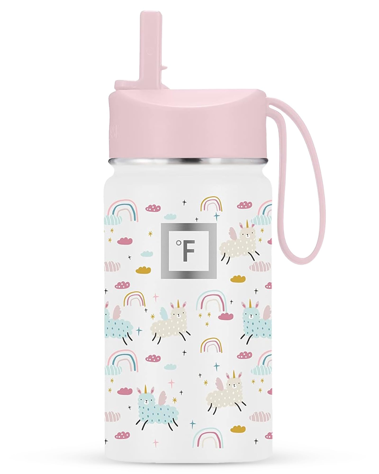 IRON °FLASK kids bottle with straw lid, sweat-free and ideal for school.