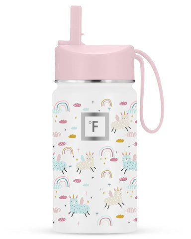 IRON °FLASK kids bottle with straw lid, sweat-free and ideal for school.
