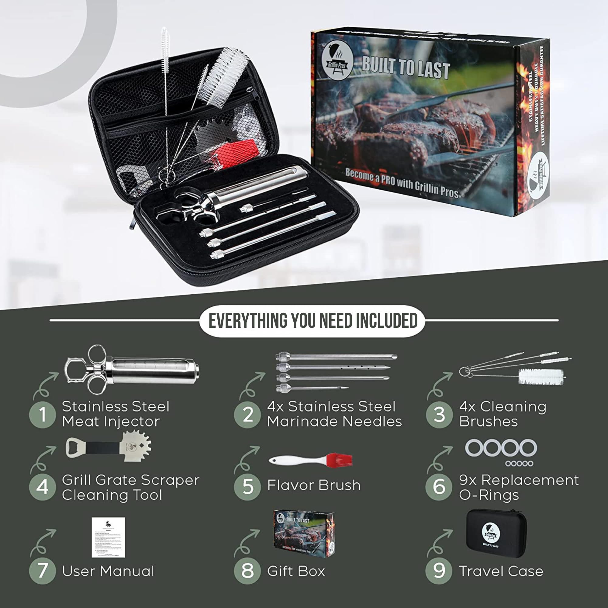 Iron Grillers cleaning brushes for easy maintenance after grilling.
