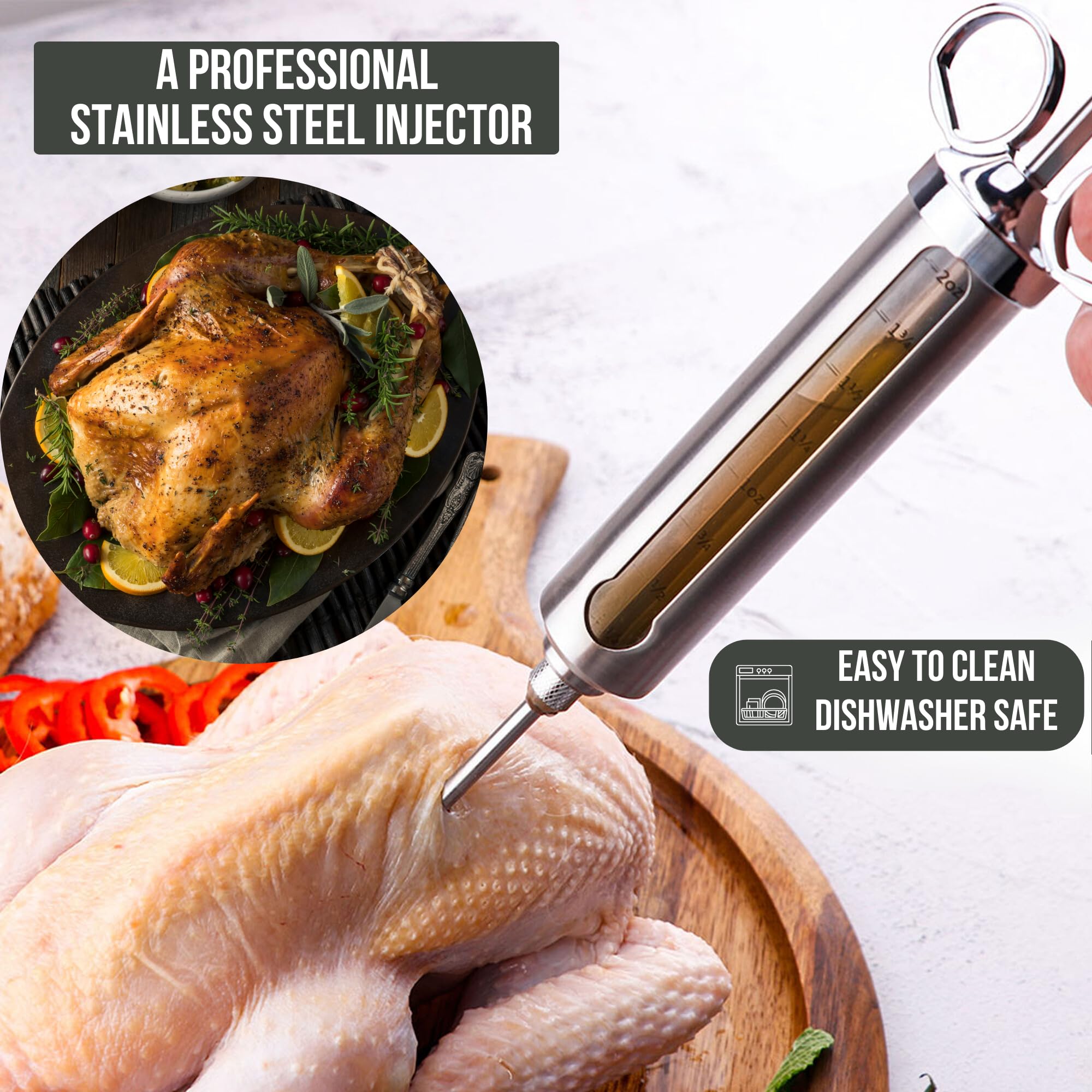 Iron Grillers protective cap keeps injector needles sharp and clean.