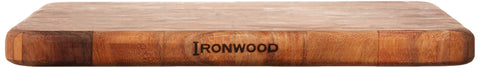 Ironwood Oslo board in use for precise chopping and versatile prep on the counter.