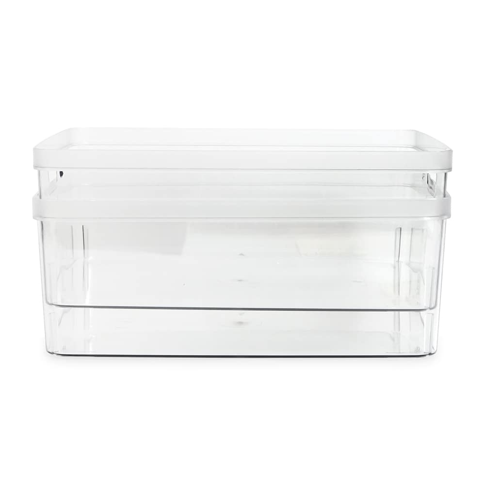 Isaac Jacobs desk bin aids office supplies like pens, sticky notes, and clips.