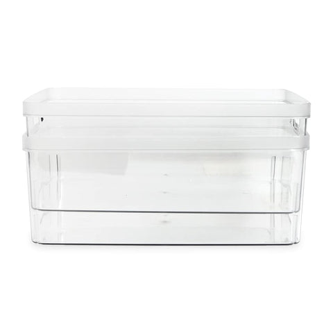 Isaac Jacobs desk bin aids office supplies like pens, sticky notes, and clips.