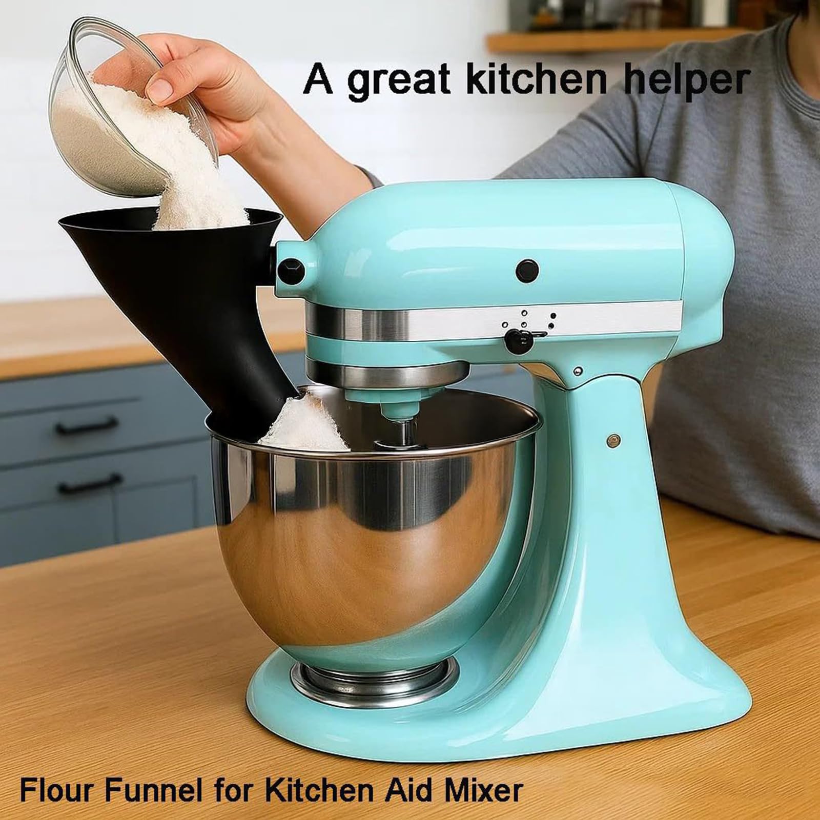 Handles dry and wet ingredients with smooth transfer and minimal clumping