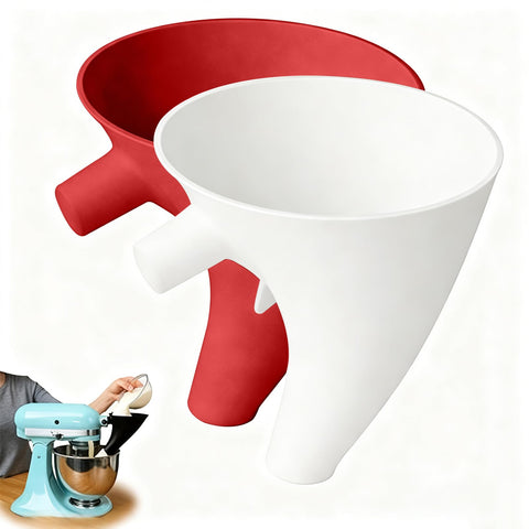 Ishenkea flour funnel for KitchenAid KSM150 pours smoothly to minimize mess