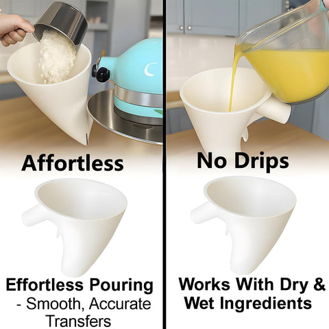 Lock-in-place design keeps the mixer steady during batter and eggs