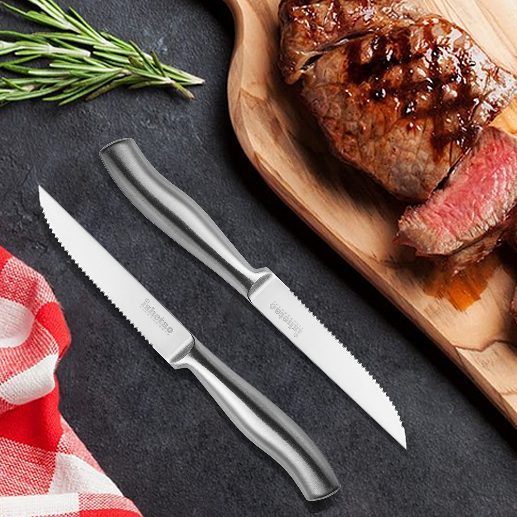 IsheTao steak knives backed by a lifetime warranty.