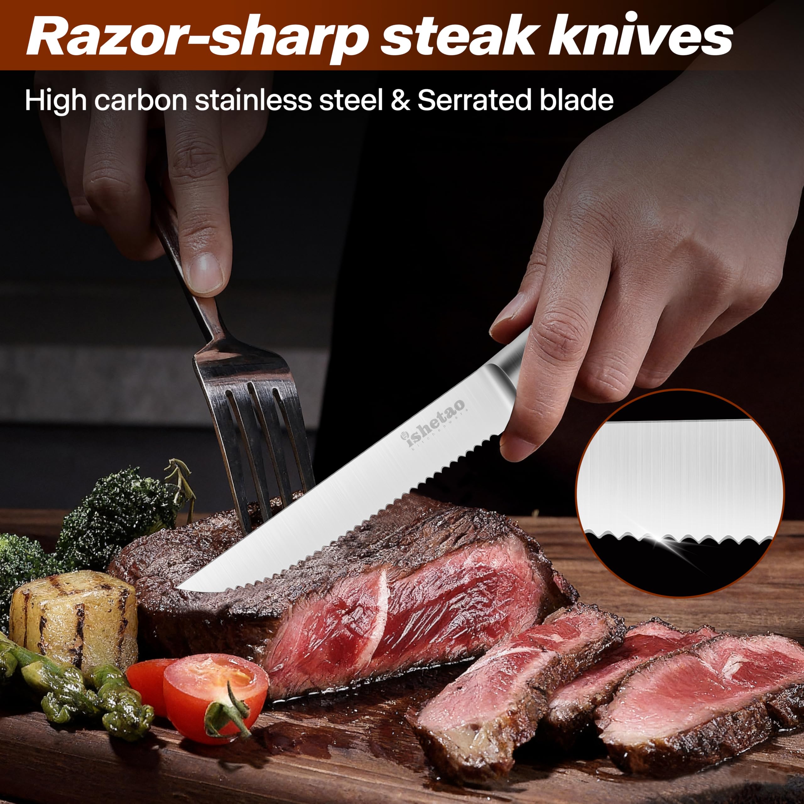 IsheTao rust-resistant knives offer long-lasting kitchen performance.