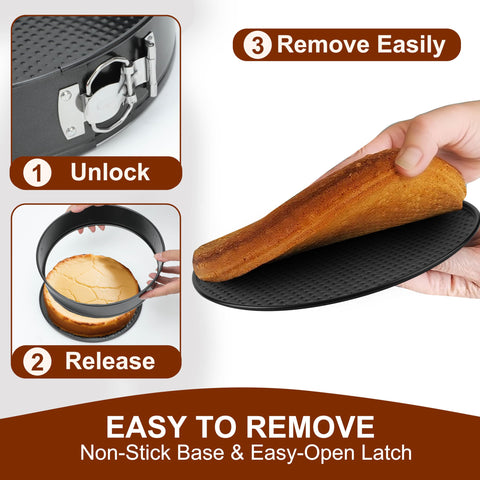isheTao springform pan 9-inch versatile for layered desserts and pies.