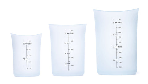 iSi Basics measuring cup silicone grip-texture for secure handling.