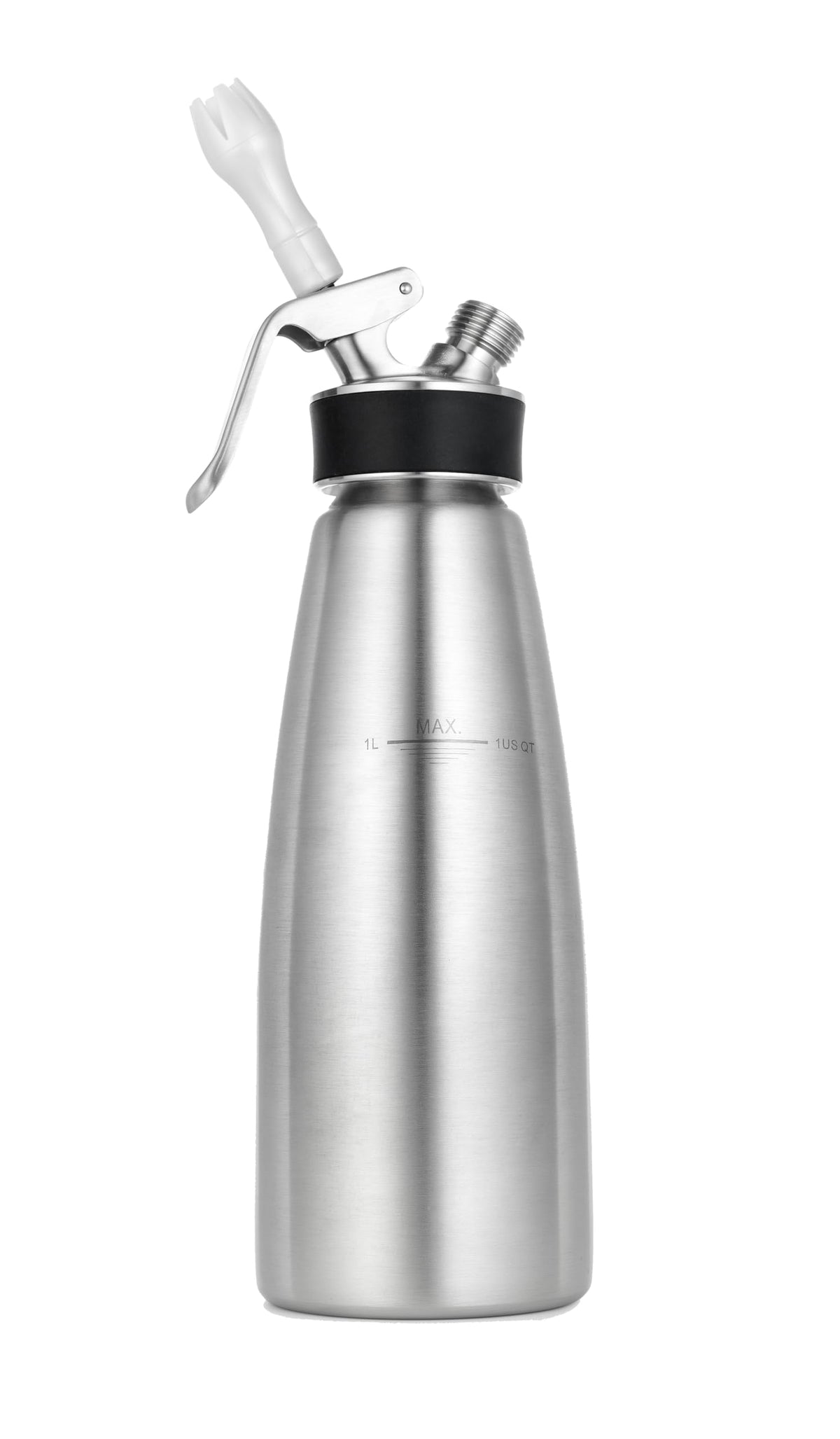 iSi North America Cream Profi Whip bottle in stainless steel for fresh whipped cream.
