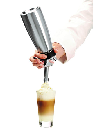 iSi North America Cream Profi Whip on a kitchen counter ready for cold preparations