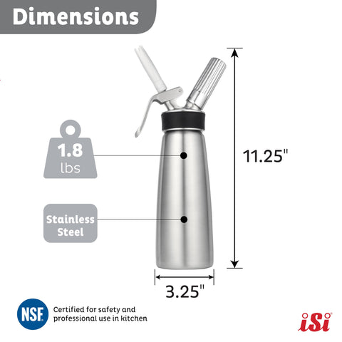 iSi North America Cream Profi Whip dispensing action captured during dessert topping