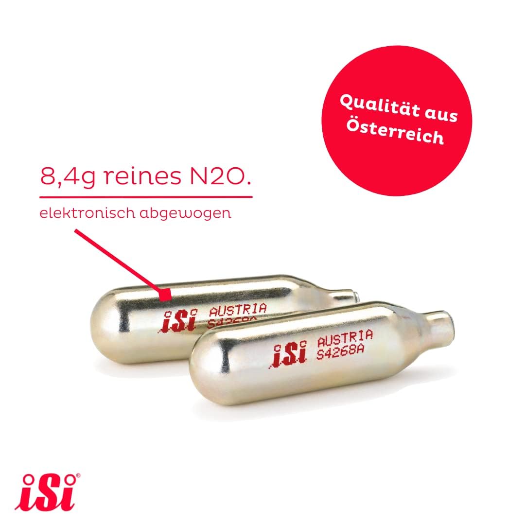 iSi steel CO2 cartridge with gold finish ensures durable, reliable home carbonation
