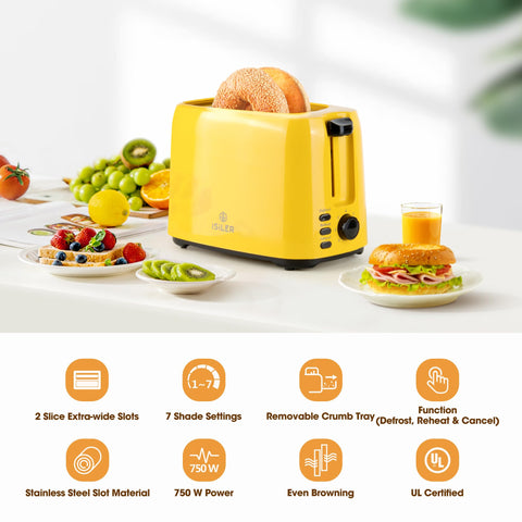 ISILER bagel-friendly toaster operating on a thick slice