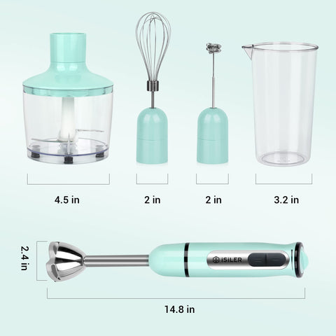 ISILER ergonomic non-slip grip enables comfortable blending during use.
