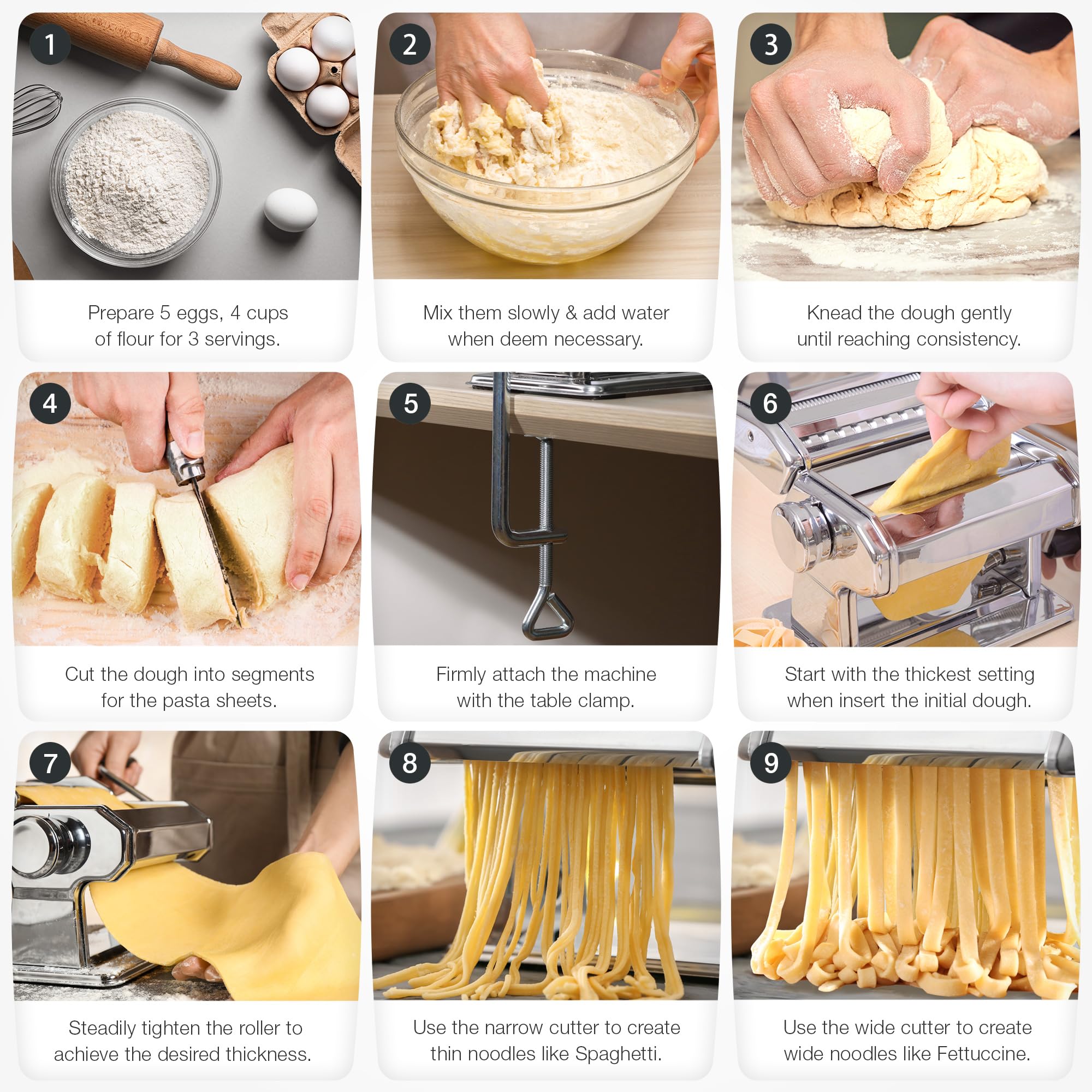 ISILER Pasta Maker dismantles for thorough cleaning around the rollers