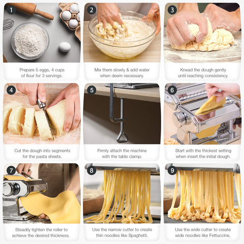 ISILER Pasta Maker dismantles for thorough cleaning around the rollers