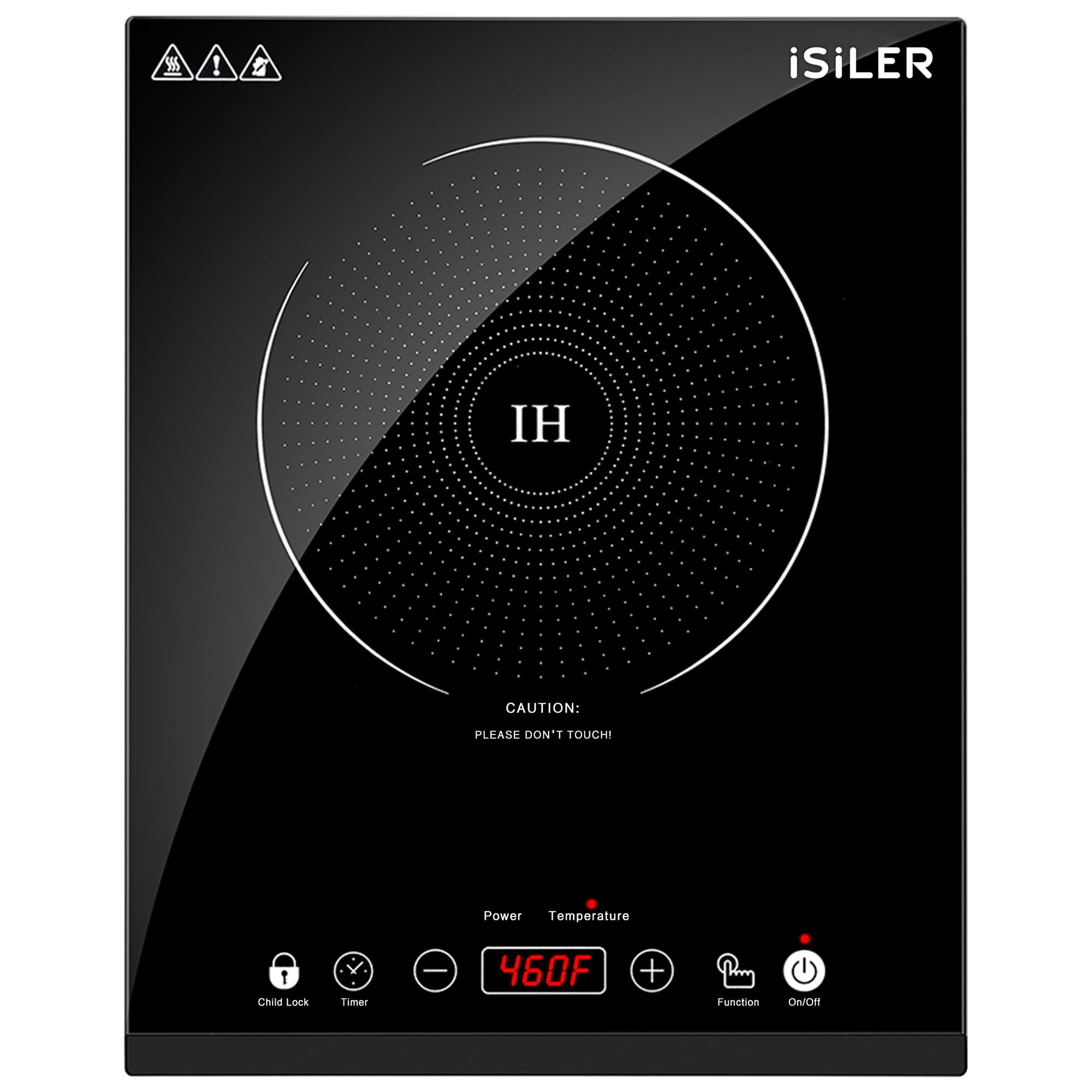 ISILER portable induction cooktop control panel with sensor touch for precise heat