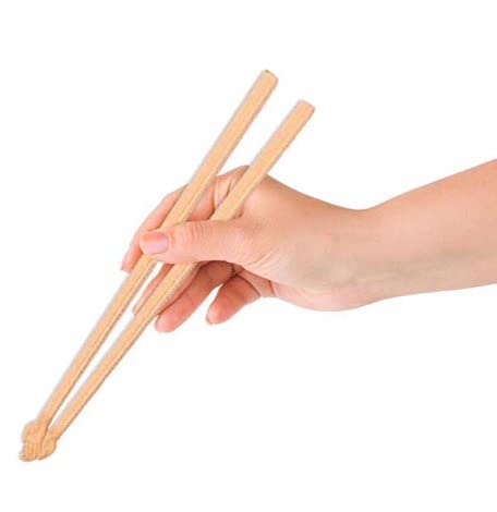 Island Dogs Helping Hands chopsticks in use show a playful aid for learners.