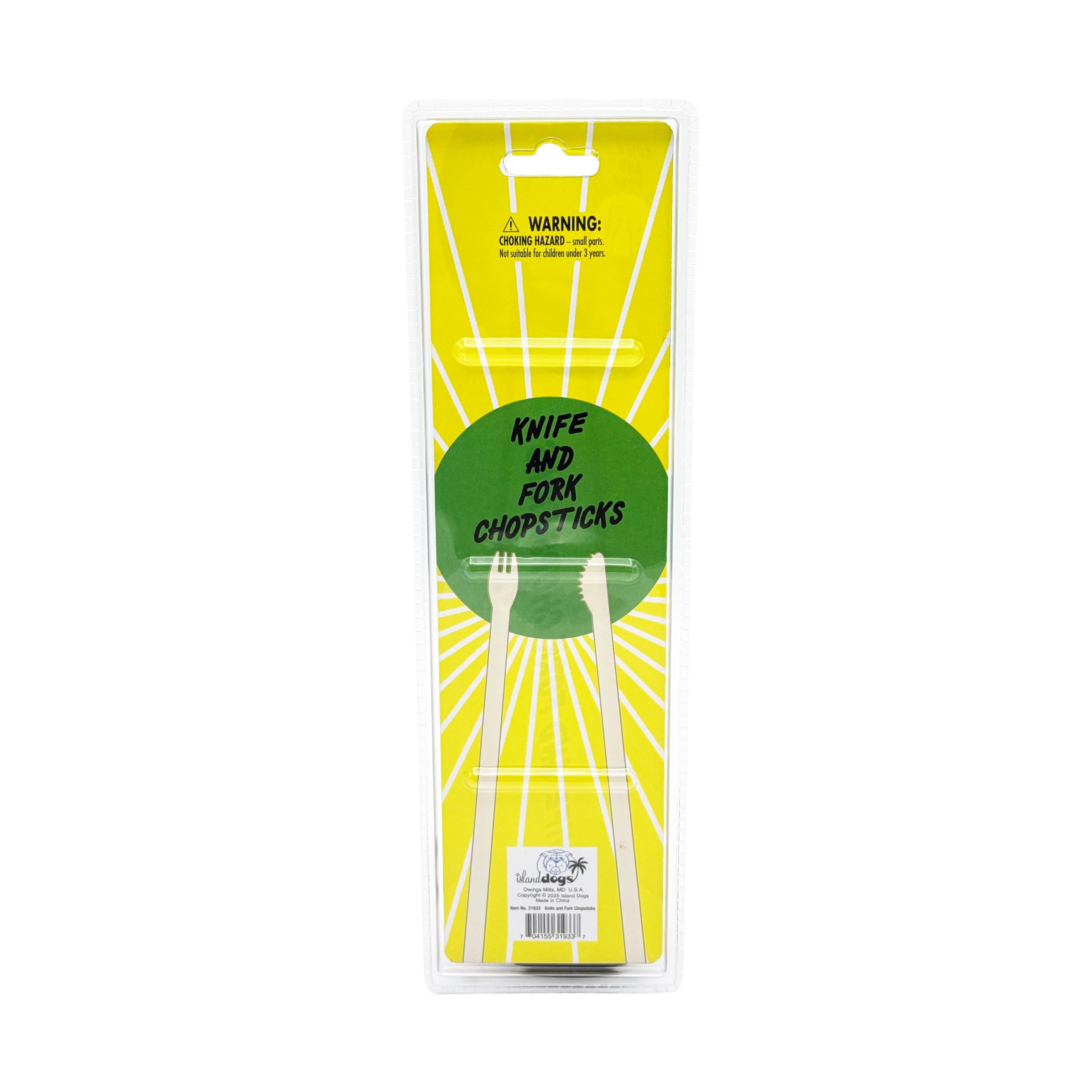 Island Dogs novelty chopsticks provide a secure grip for beginners and pros.