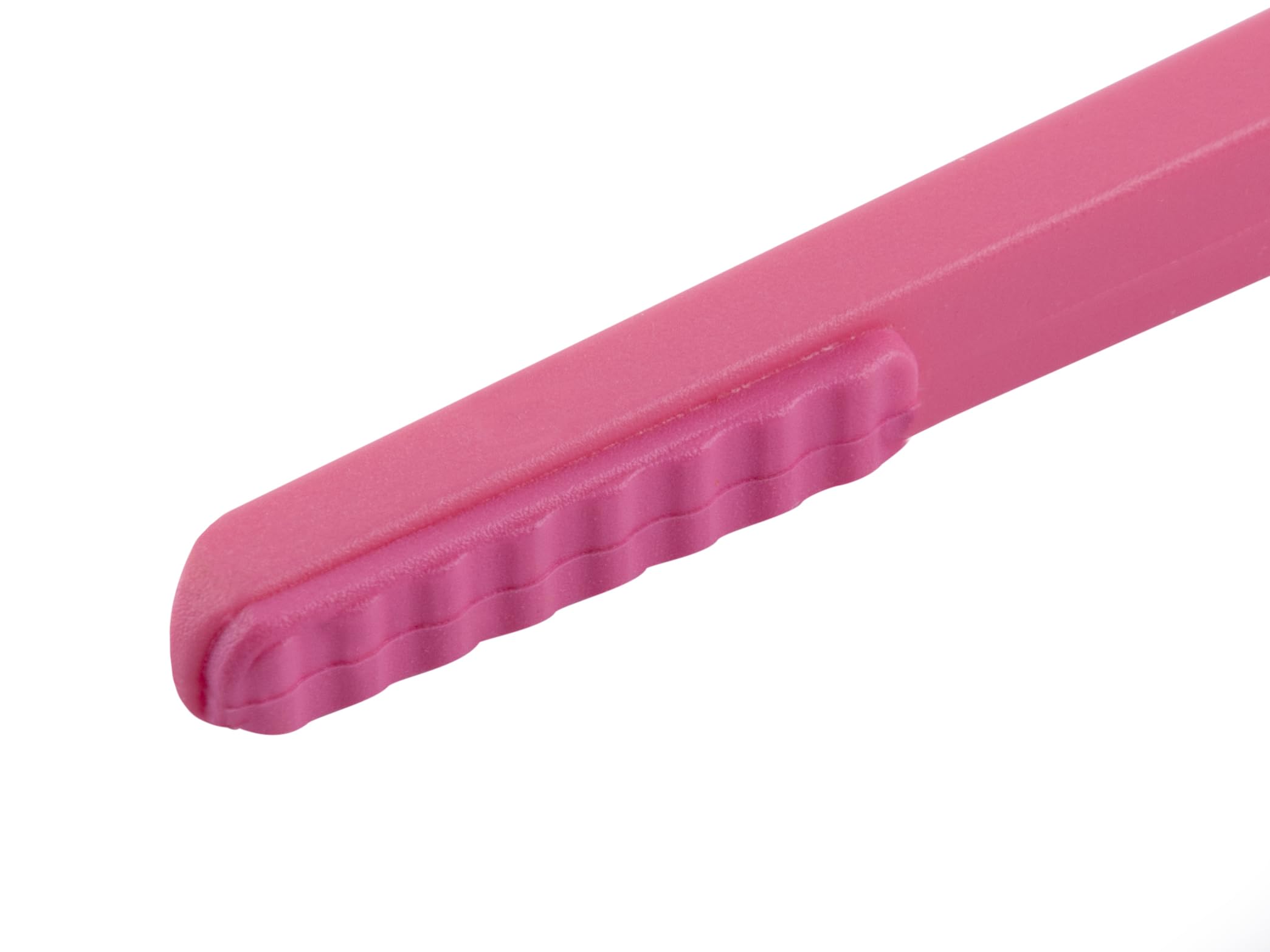 isnack non-slip grip on blue-pink tongs improves control.