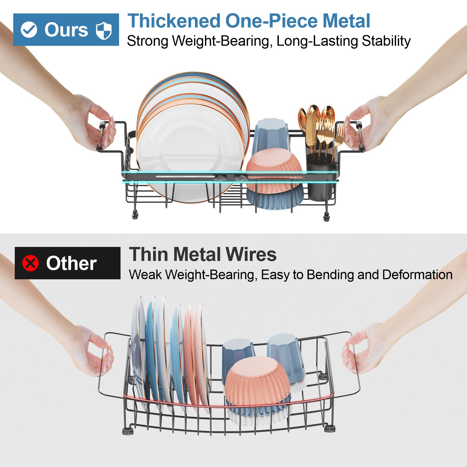 iSPECLE rv-apartment-kitchen-drying-rack suitable for moving vehicles and small homes.