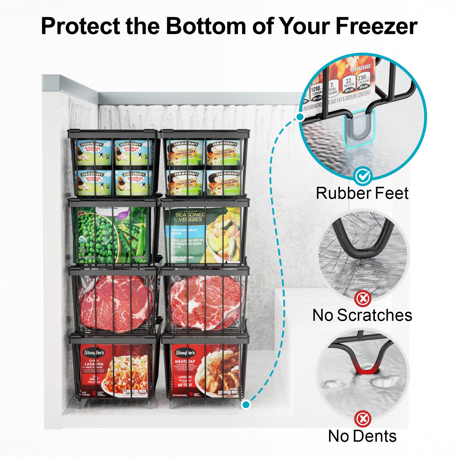 iSPECLE bottom-first use supports FIFO to reduce food waste.