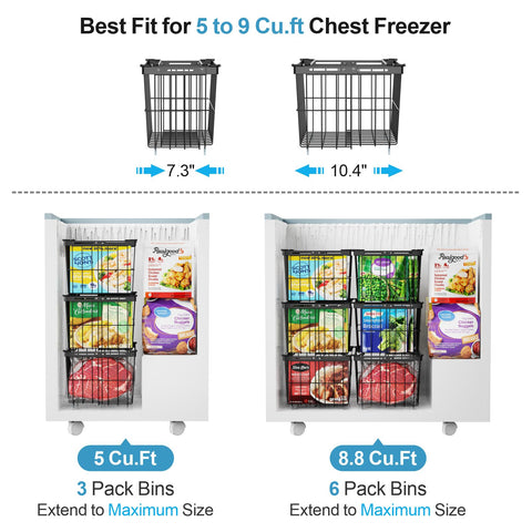 iSPECLE stackable bins keeping foods upright for quick access