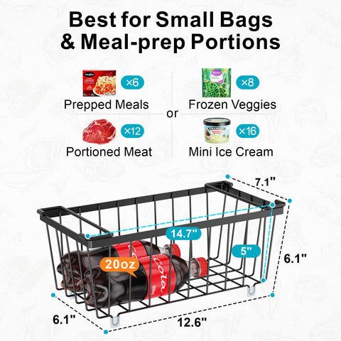 iSPECLE rubber feet protect freezer surfaces from scratches.