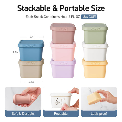 ISSEVE containers with snug lids keep snacks fresh at school or travel