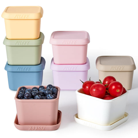 ISSEVE 8Pack snack containers show compact packaging for easy on-the-go snacks
