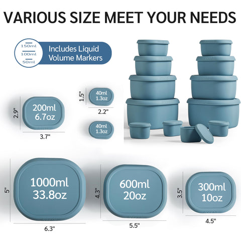 ISSEVE BPA-free silicone storage keeps food safe and easy to clean.