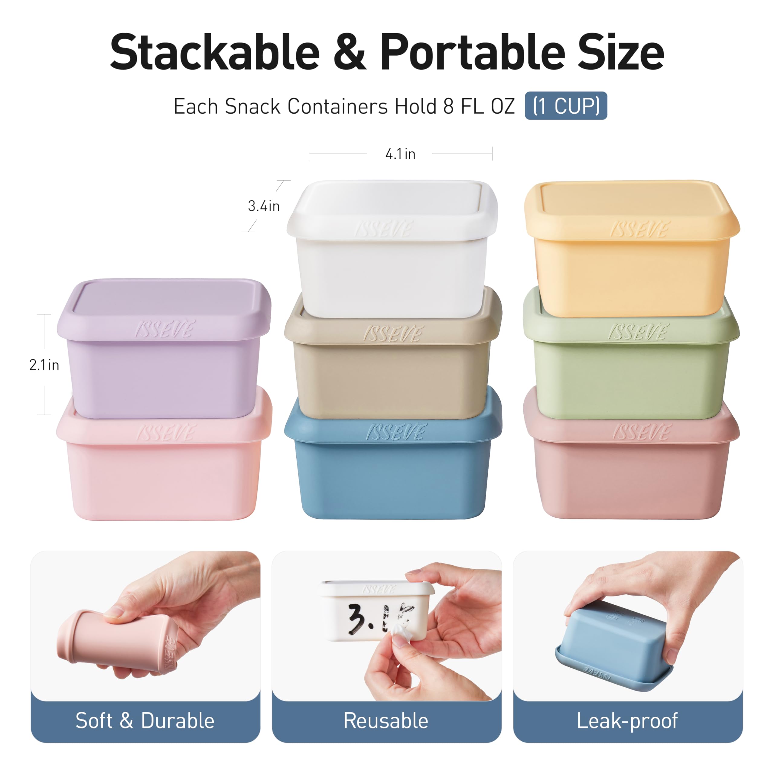 ISSEVE Kids lunch box in compact size fits easily in a backpack for school