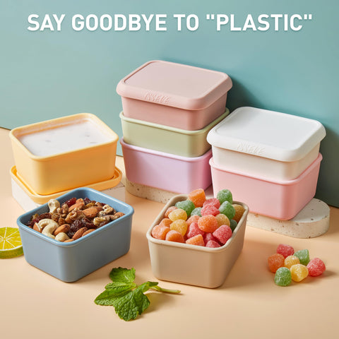 ISSEVE Leakproof silicone snack container preserves snacks without leaks during travel
