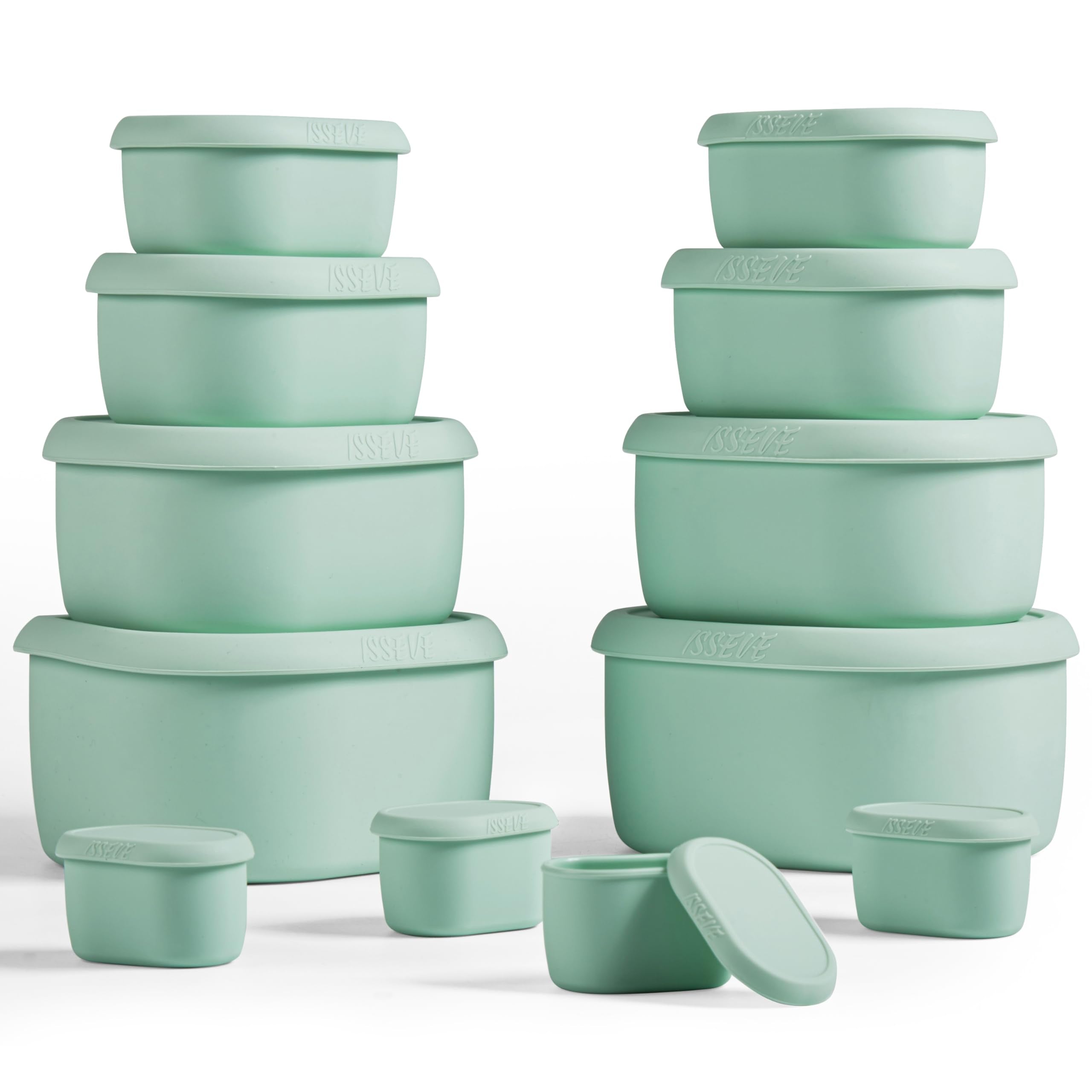 ISSEVE 33.8oz container with lid for family meals and bulk prep