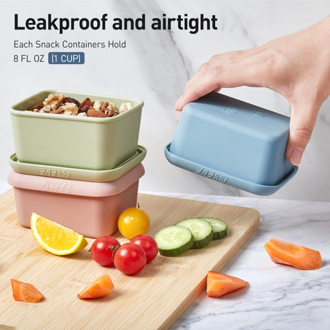 ISSEVE Reusable silicone snack container fits into lunch bags
