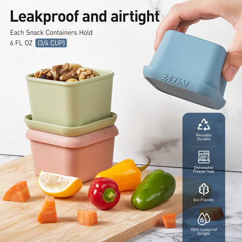 ISSEVE travel-friendly snack containers in a bag for easy packing