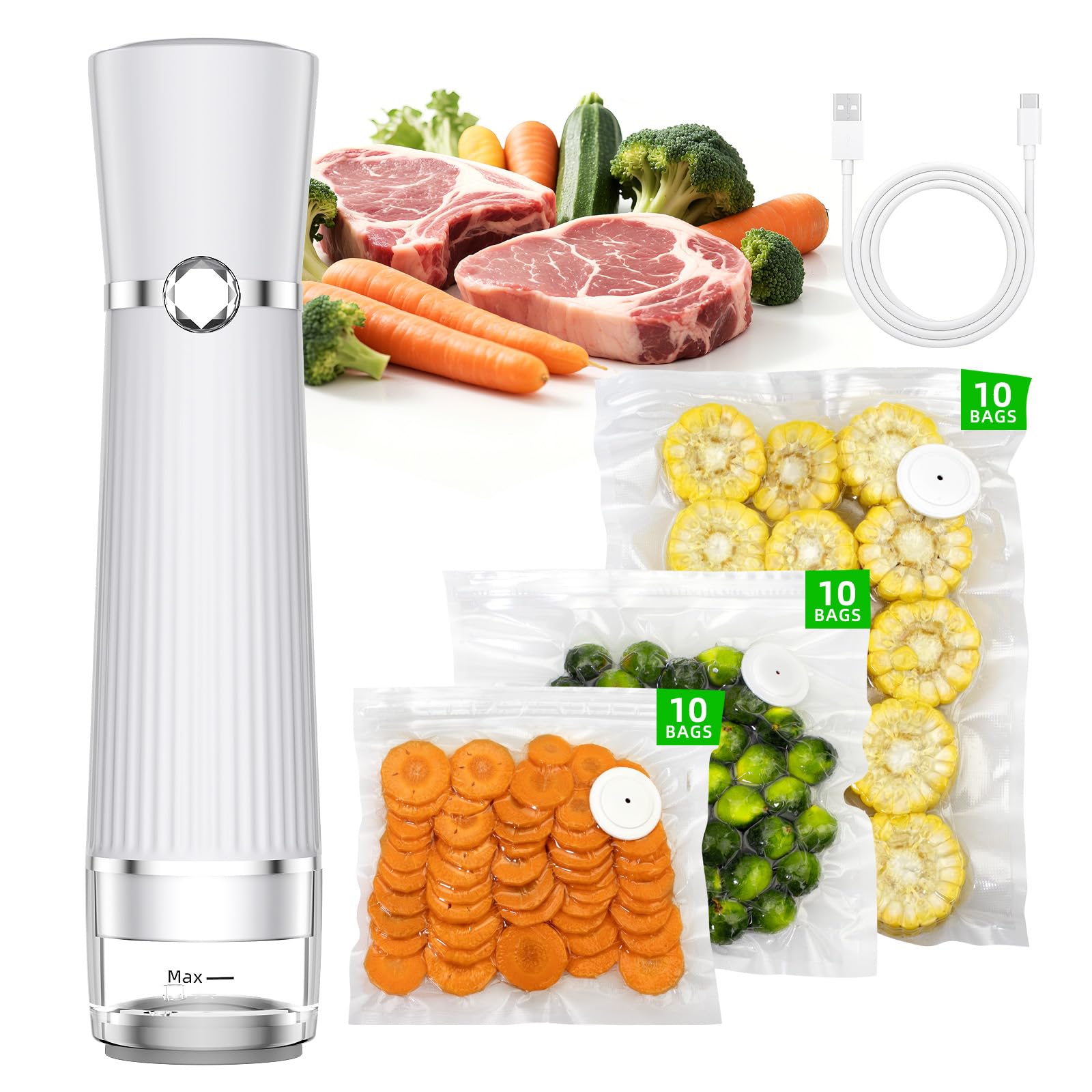 Istarziberlla vacuum sealer compact for on-the-go freshness and reduced waste.