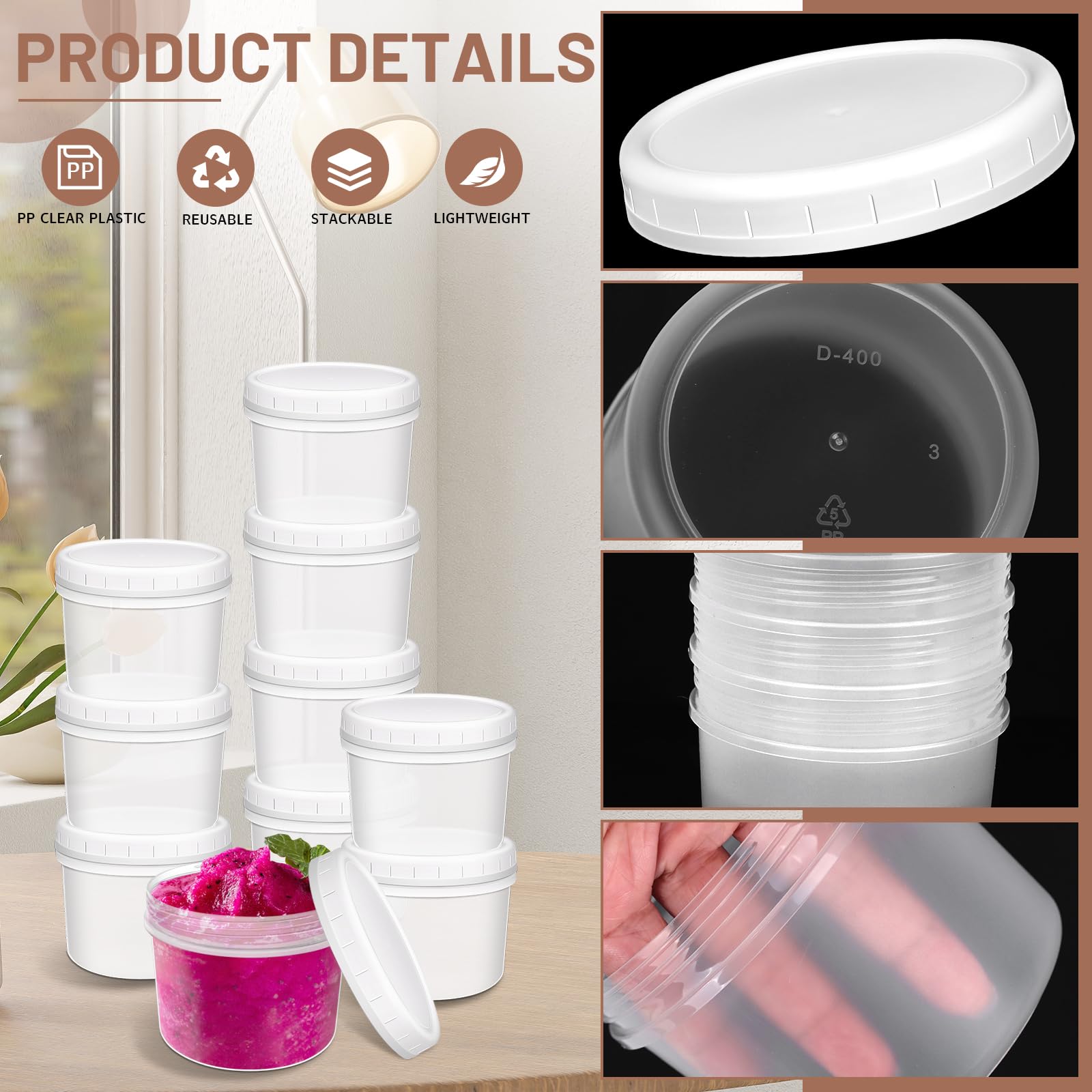 ISUSSER BPA-free PP containers for safe daily use and freezer storage