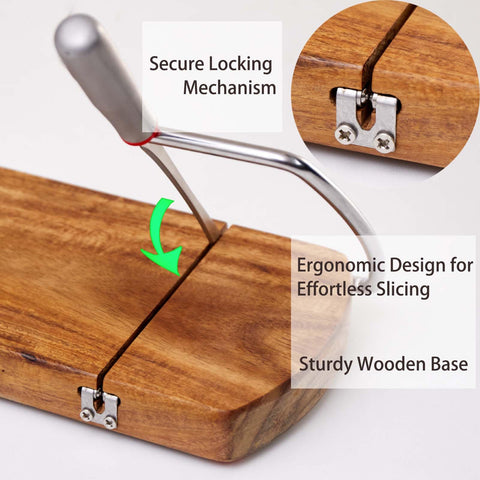 ISZW handheld stainless steel cutter for precise slicing on blocks.
