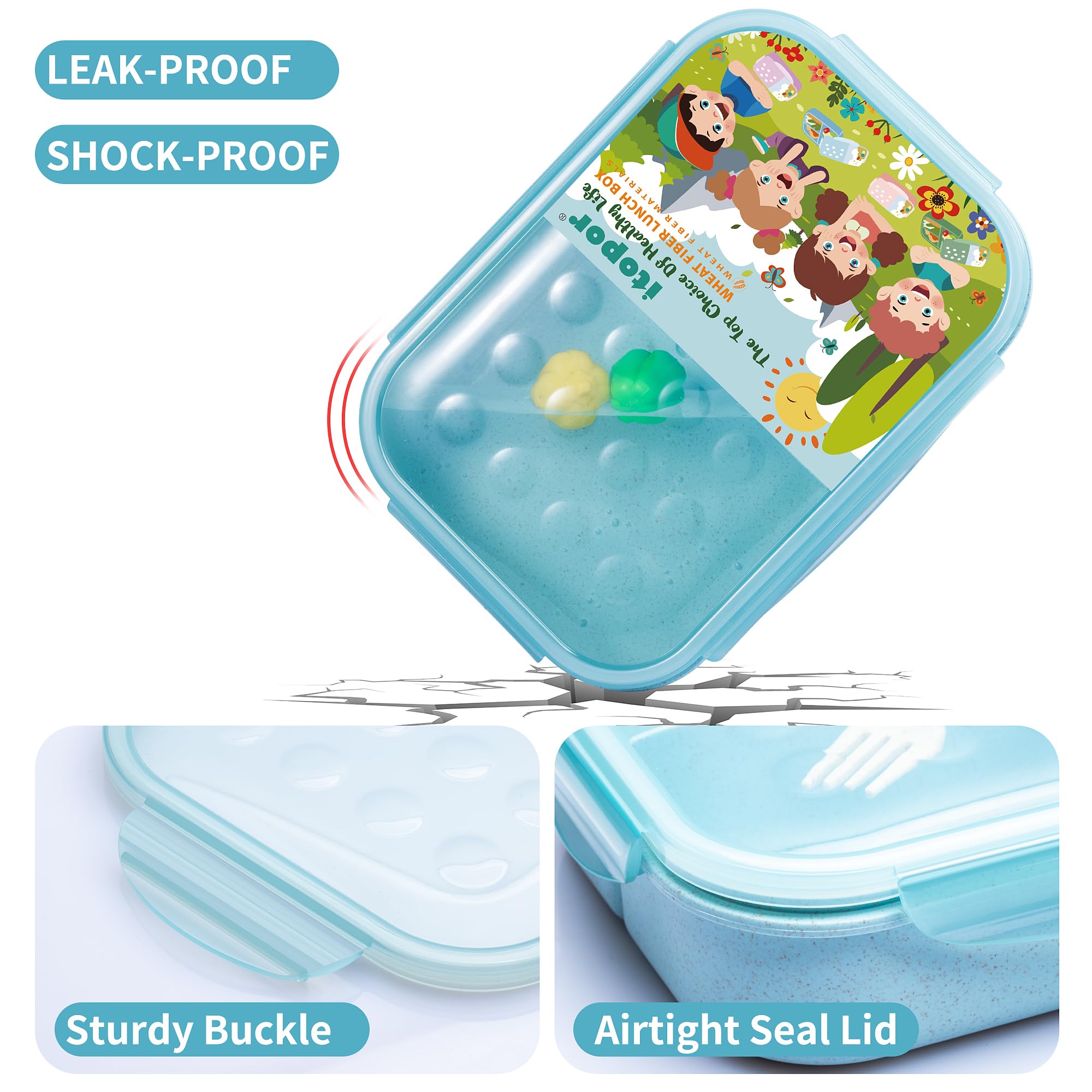 Itopor Microwave-safe option allows quick reheating with lid removed.