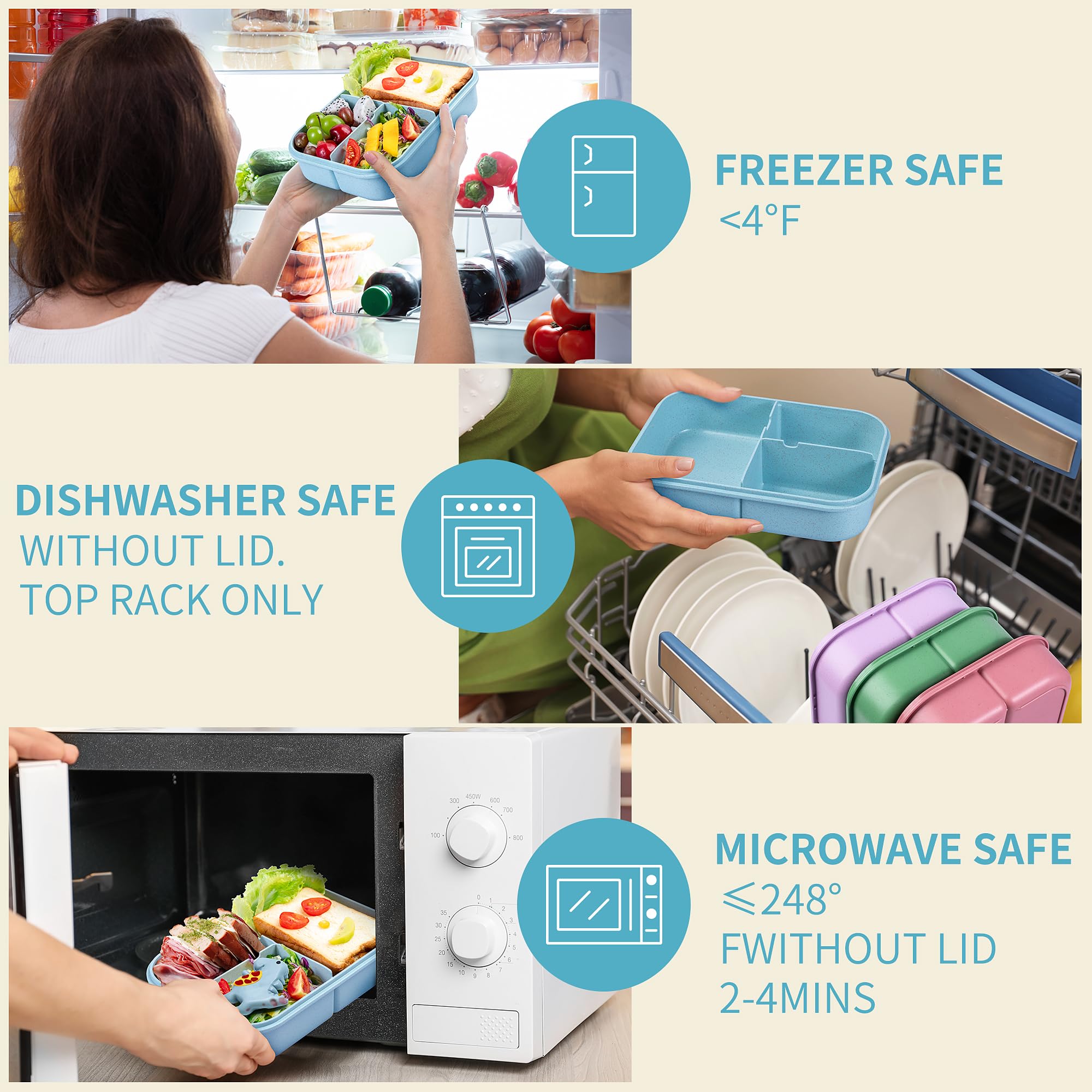 Itopor Top-rack dishwasher-safe interior for easy cleaning after meals.