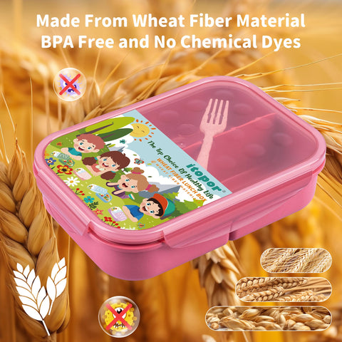 Itopor 3-compartment bento box separates mains, sides, and snacks.