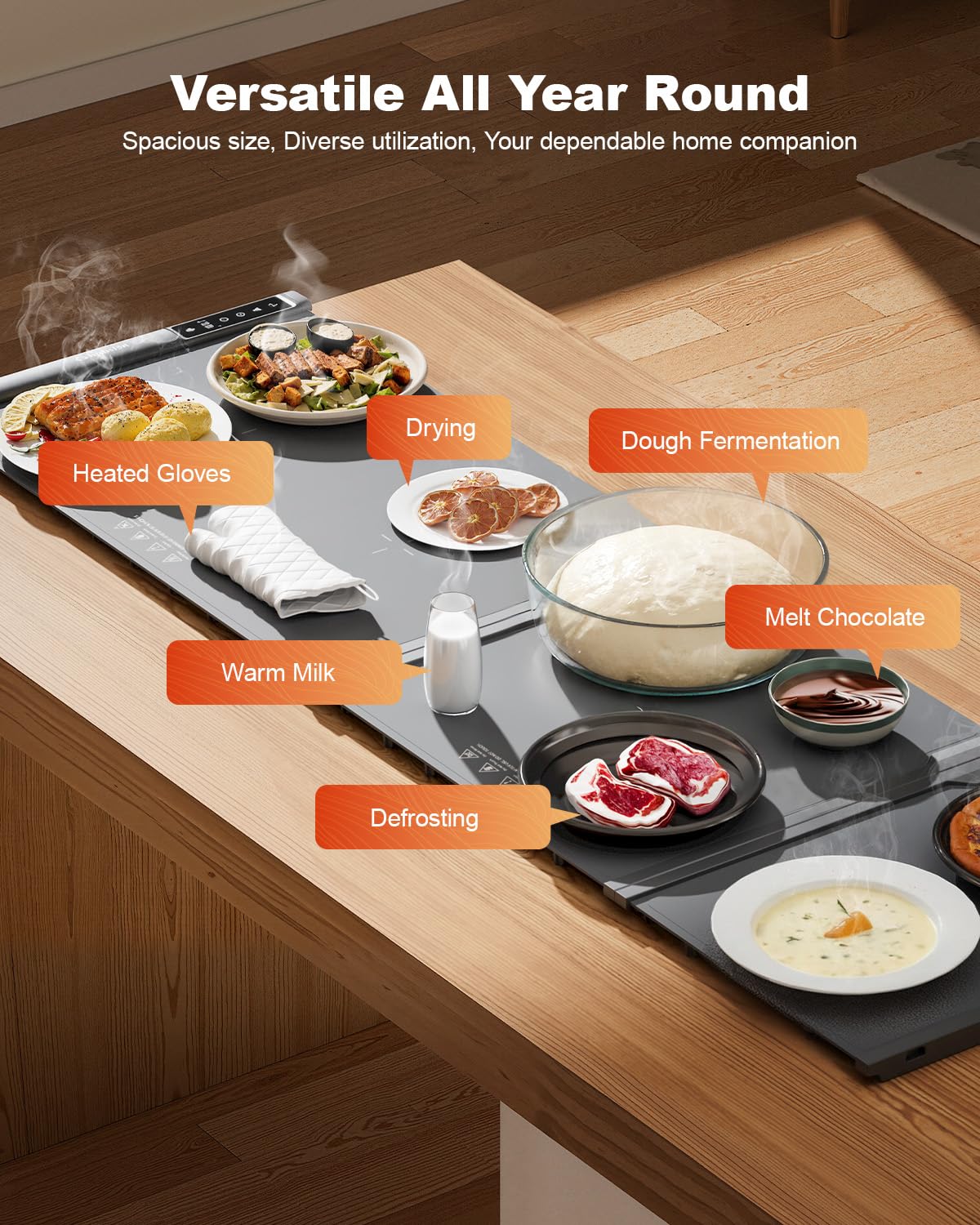 itrusou warming mat with child lock safety feature for families.