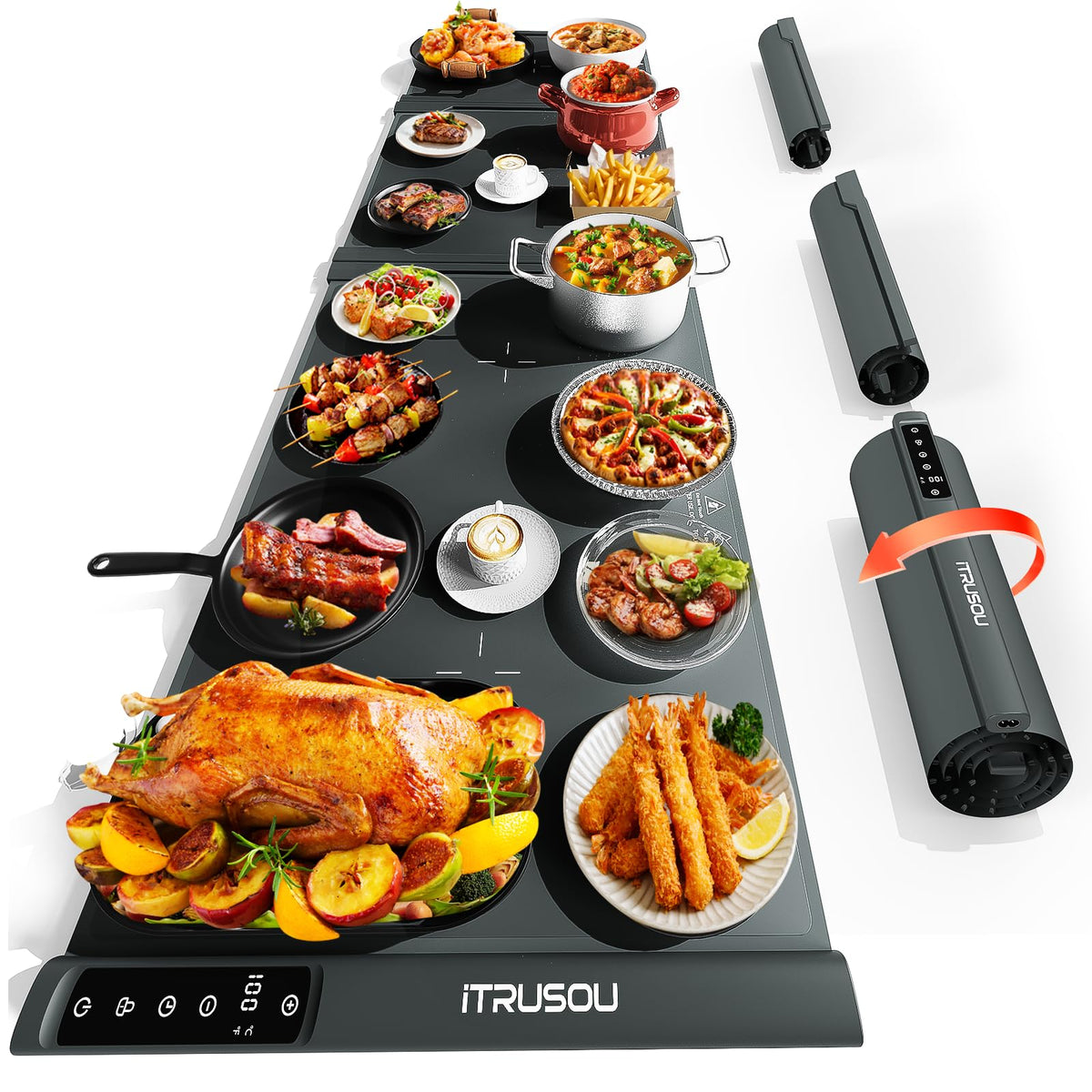 itrusou expandable warming mat panel A for modular buffet setups.