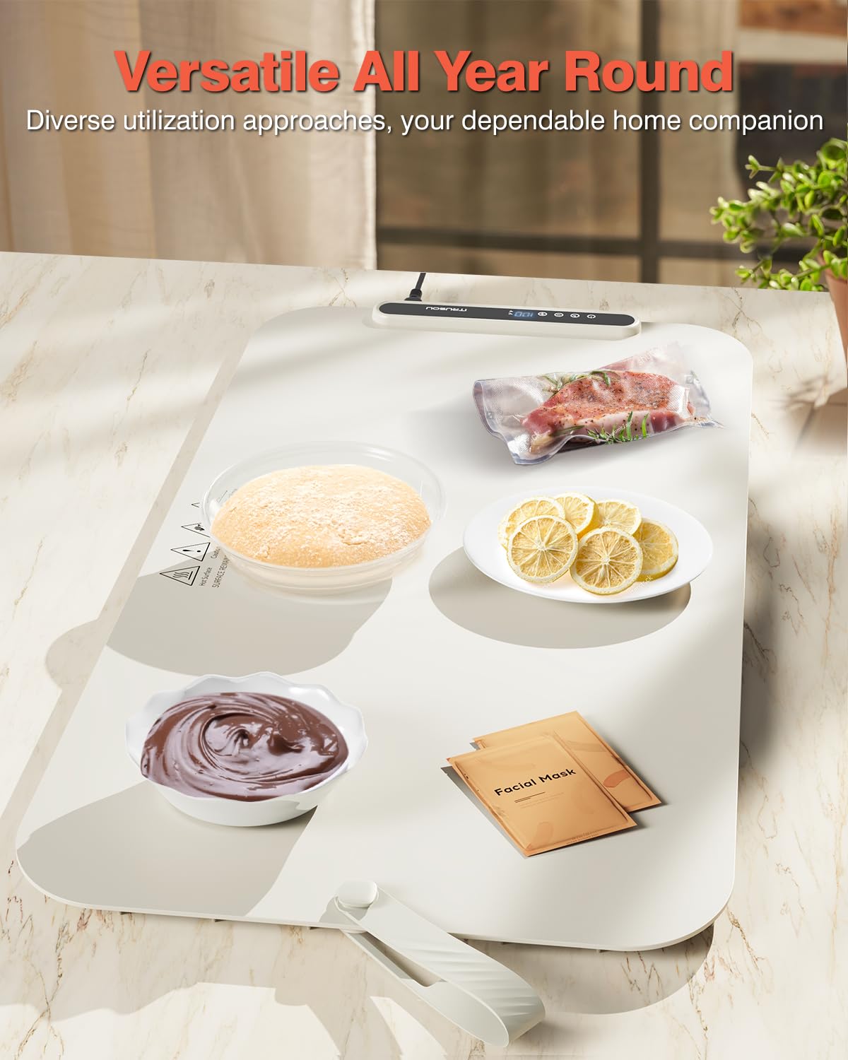 iTRUSOU smooth surface of warming mat is spill resistant and easy to clean