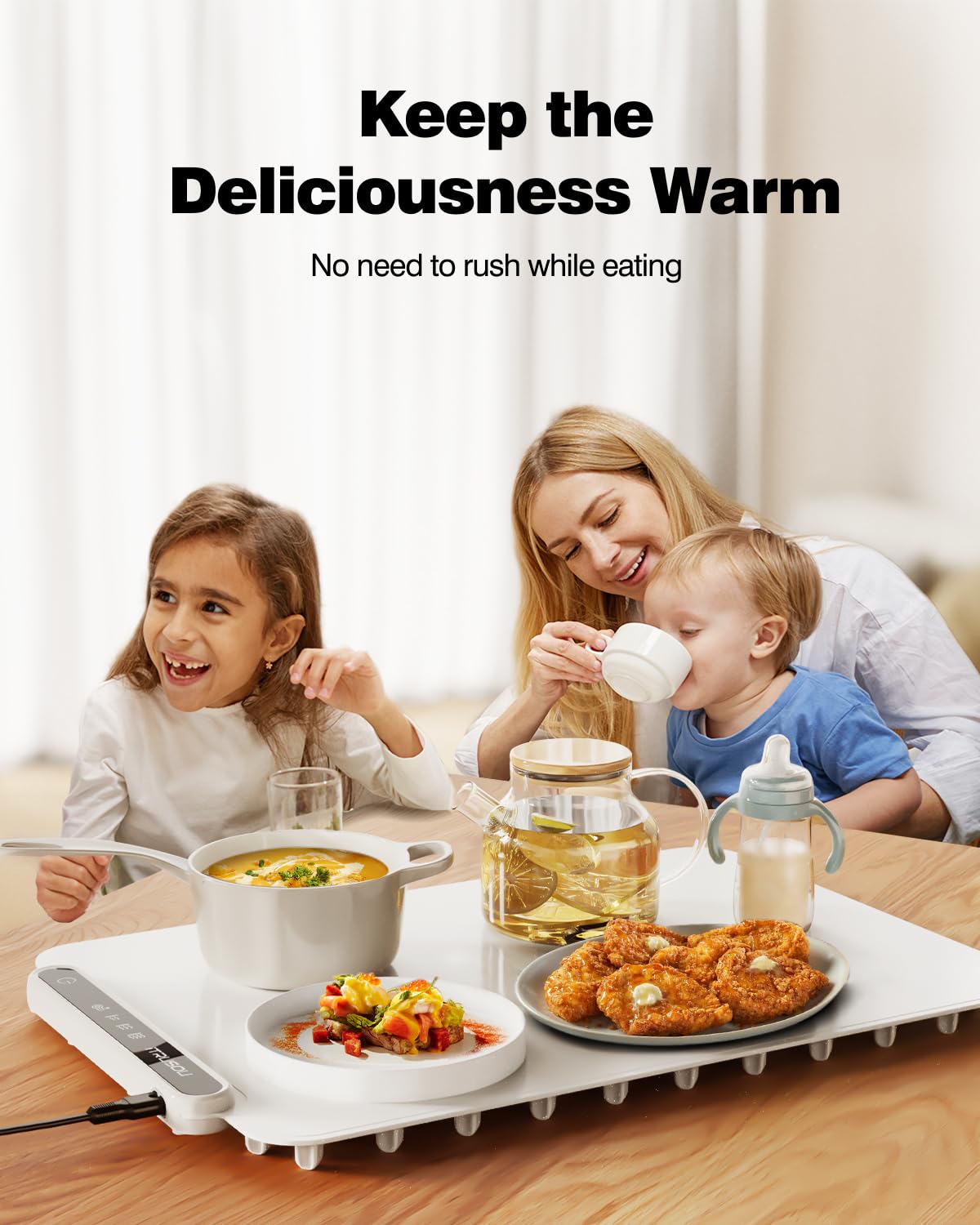 itrusou warming tray auto-shutdown after 3 hours saves energy