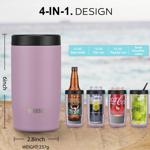 Itslife 4-in-1 slim can cooler outdoor-use concept for beach or camping