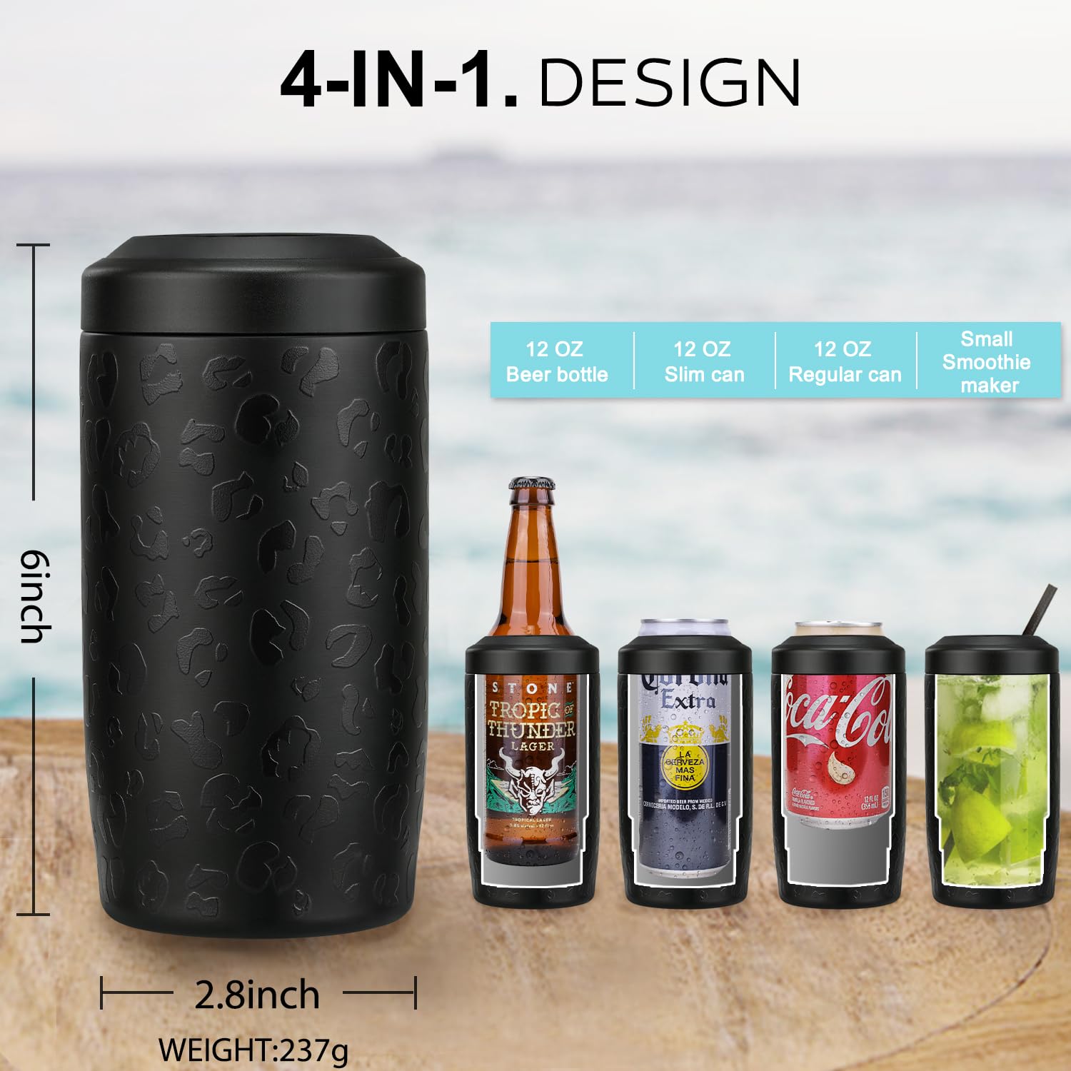 Itslife no condensation design keeps exterior dry while beverages stay cold